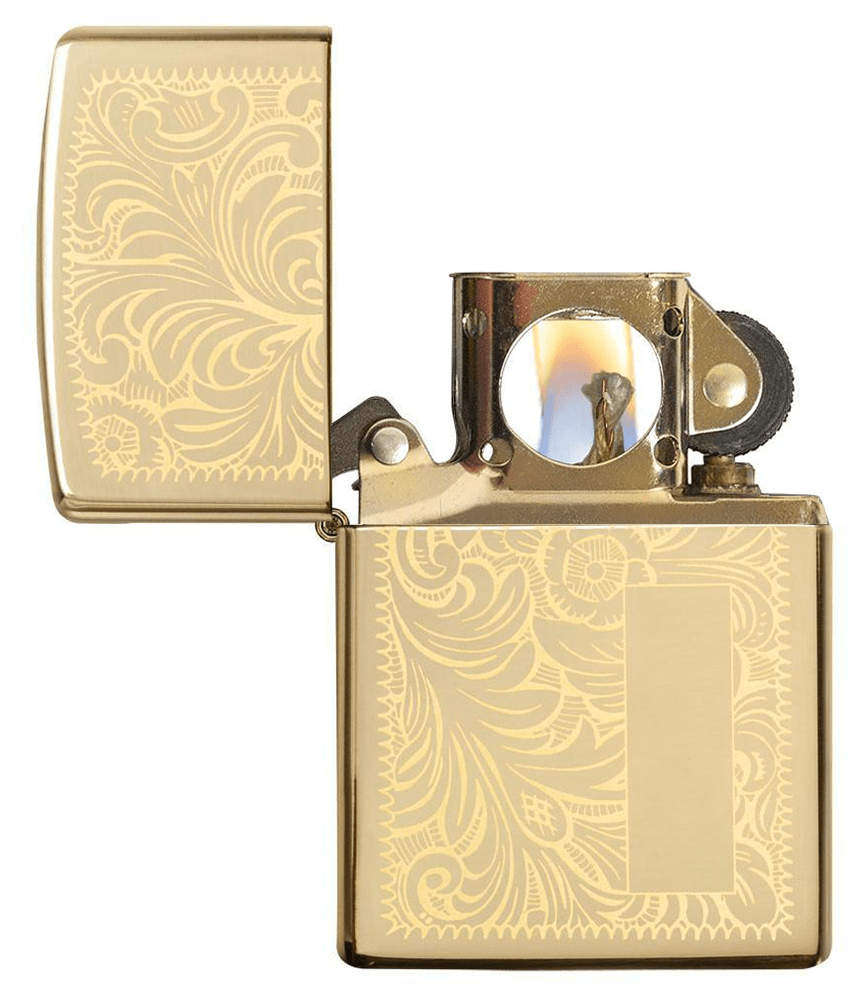 Zippo Venetian Lighter High Polish Brass 352B