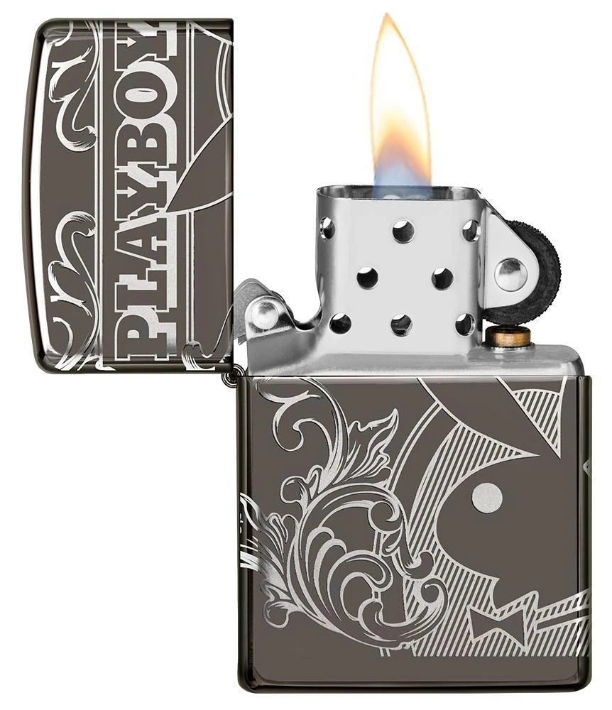 Playboy Black Pattern Windproof Lighter