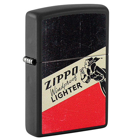The Zippo Red Box Top Windproof Lighter