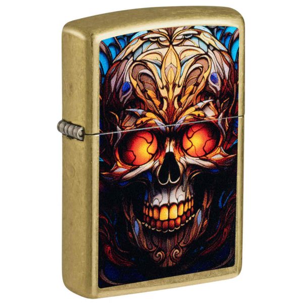 Zippo : 46715 Stained Glass Skull Design